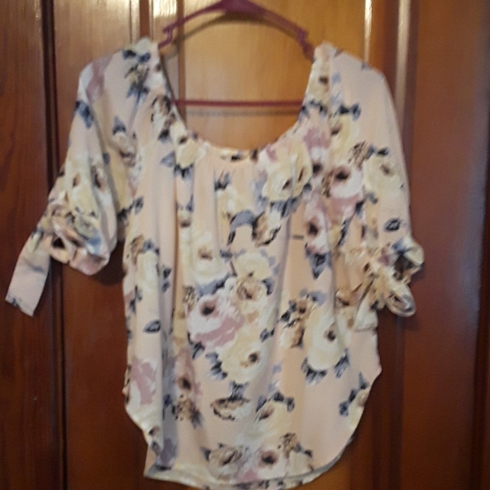 Womans summer off shoulder tunic top.